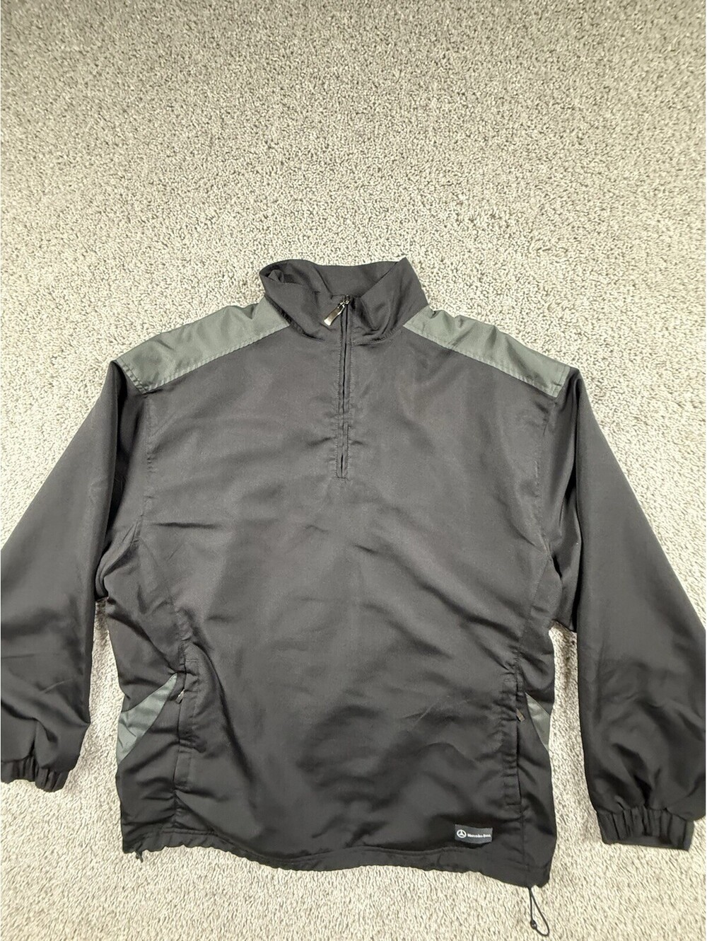 Official Mercedes-Benz Quarter Zip Jacket Black Men’s Size XL Zip Pockets
